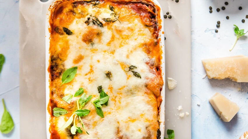 Lasagnes végétariennes à la bolognaise de lentilles
